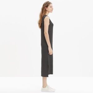Madewell Striped Muscle Tee Midi Dress
